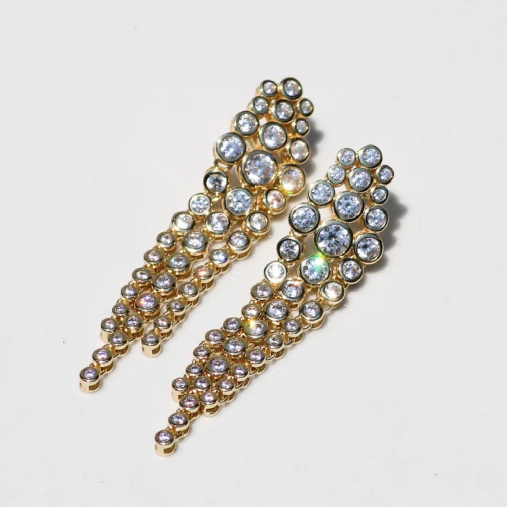 Native‎ Gem Sizzle Earrings 14K Gold Vermeil CZ Amethyst Gemstone